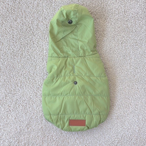 Grass Green, cream fuzzy lined puffer jacket - Picture 2 of 6
